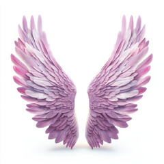 Fototapeta premium Ethereal wings made of sunlight, showcasing beautiful gradient of colors