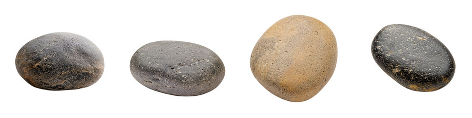 Fototapeta premium Serene Arrangement of Smooth River Stones in Zen Minimalist Composition