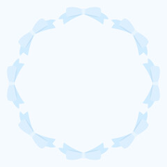 ブルーリボンのサークルパターンフレーム★