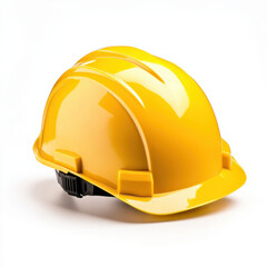 Fototapeta premium vibrant yellow safety helmet for construction and industrial use