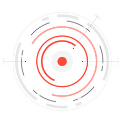 Circle HUD Digital technology style line and element on transparent background