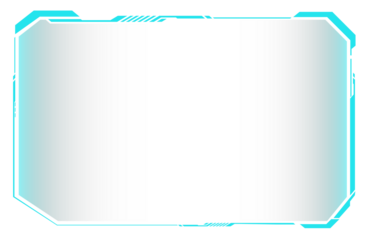 Digital technology style line and element on transparent background