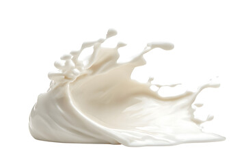 Splash of milk or cream isolated on a transparent background