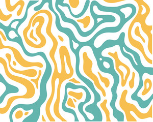 Abstract orange and green liquid background pattern illustration vector layout banner backdrop template texture editable	