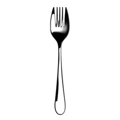 Photorealistic Spork Isolated on Clean transparent background for Kitchen and Dining Use