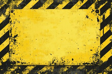 Distressed Yellow Warning Sign Background Image
