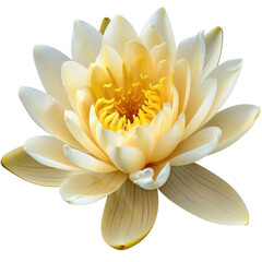 Beautiful Yellow Water Lily Isolated on Clean transparent background Perfect for Nature and Serenity Themes
