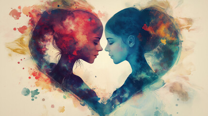 Valentines Day Abstract Background Banner with Red Hearts and Romantic Love Concept