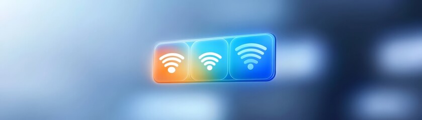 Blue and orange headsets icon, symbolizing communication, support, audio connectivity