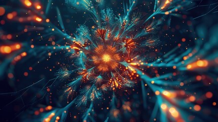 Abstract Cosmic Flower