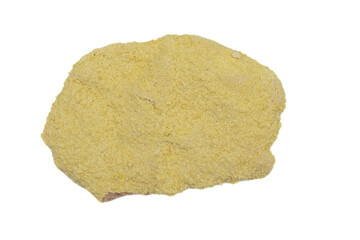 Frozen Breaded Schnitzel on White Background