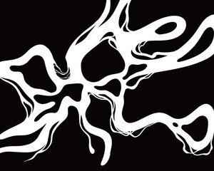 Abstract liquid acid tribal illustration vector brutalist streetwear element clip art cool tattoo ink, t shirt design clothing editable