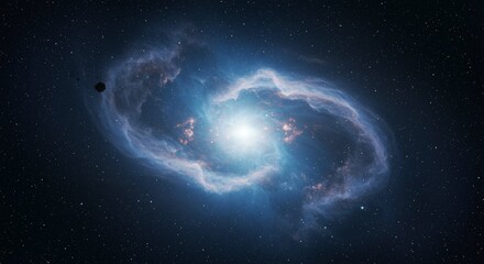 Bright Star Nebula Cosmic Dust Space Background