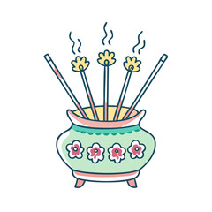 decorative incense burner vector icon, eid al-fitr vector illustration - simple illustration of decorative incense burner perfect for logos, and eid al-fitr-themed designs.