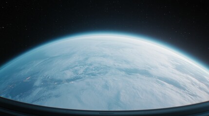 Holographic Display of Earth Rotating with Real-Time Data Visualization in Space with Stars Visible