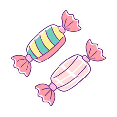 sweets wrapped in ribbon vector icon, eid al-fitr vector illustration - simple illustration of sweets wrapped in ribbon perfect for logos, and eid al-fitr-themed designs.