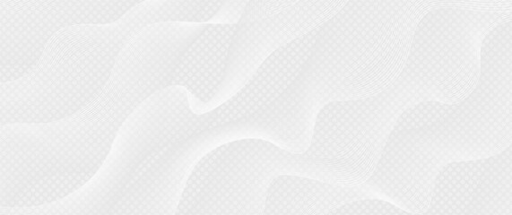 Premium background design with white line pattern and halftone light gray background. Abstract futuristic vector template for cover design, business banner, brochure, prestigious voucher, luxe invite.