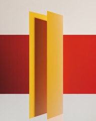 Naklejka premium a red background with a gold stripe in the middle