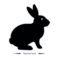 silhouette of a rabbit