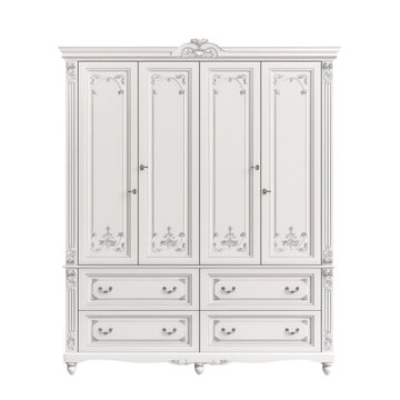 Elegant Chifforobe Standalone on Clean transparent background for Interior Design and Home Decor Projects