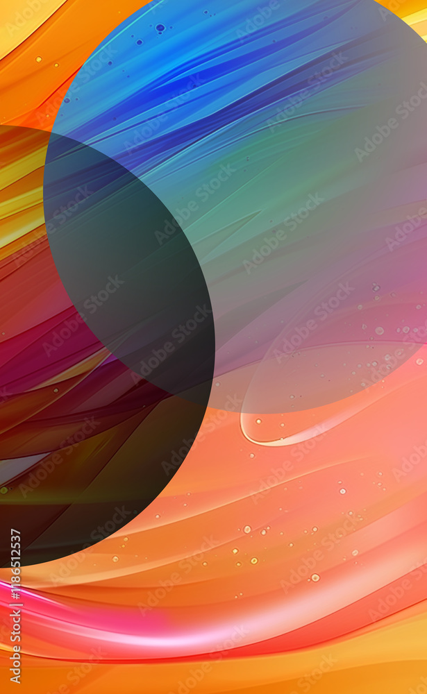Fototapete abstract geometric background with gradient circles. modern design template.