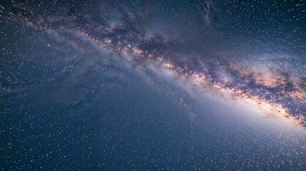 Obraz premium Milky Way and night sky photographed with a wide angle lens stormy skies, high tension, commercial quality, professional lighting.