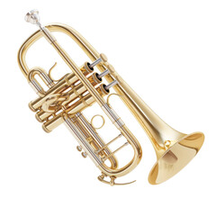 Fototapeta premium Isolated Photorealistic Cornet on Clean transparent background for Music and Composition Projects