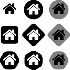 set of house icons