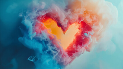 Valentines Day Abstract Background Banner with Red Hearts and Romantic Love Concept