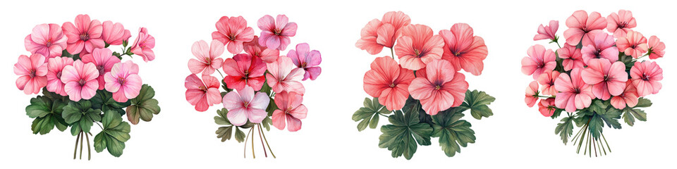Fototapeta premium Vibrant Floral Bouquets in Warm Hues Showcasing Nature s Beauty
