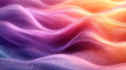 Fototapeta premium Vibrant abstract fluid waves with glittering effects for modern design inspirations