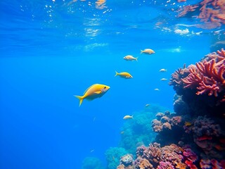 Obraz premium coral reef with fish