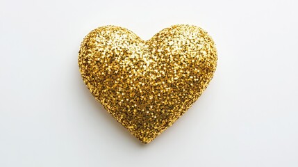 "Golden Glitter Heart PNG: Add Elegance and Sparkle to Your Designs"