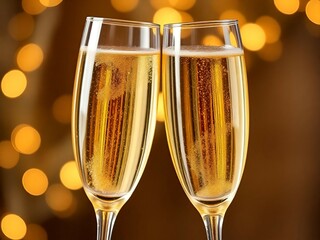 two glasses of champagne