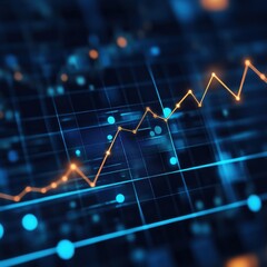 Graphs and charts showing financial growth