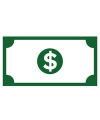 Money clip art design on plain white transparent isolated background for sign, decal, card, shirt, hoodie, sweatshirt, apparel, tag, mug, icon, poster or badge