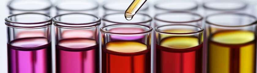 Spoon in test tubes, a scientific and culinary exploration of chemistry experimentation