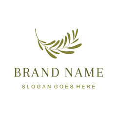 Olive Branch Vector Logo Design