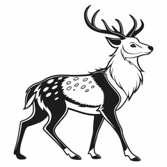 Elegant Deer Illustration in Vector Art