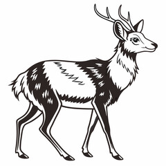 Stylized Deer Vector Graphic for Nature Themes