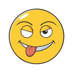 mischievous smile emoji vector icon, fools’ day vector illustration - simple illustration of mischievous smile emoji perfect for logos, and fools’ day-themed designs.