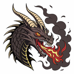 Epic Dragon Illustration in Vector Format