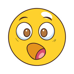 shocked face emoji vector icon, fools’ day vector illustration - simple illustration of shocked face emoji perfect for logos, and fools’ day-themed designs.