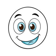 smiling face with big eyes vector icon, fools’ day vector illustration - simple illustration of smiling face with big eyes perfect for logos, and fools’ day-themed designs.