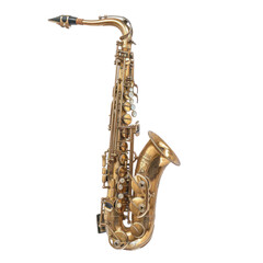Isolated Clean Saxophone on transparent background for Music and Artistic Design Uses