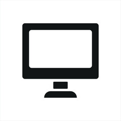 Computer icon featuring a clean and modern style, ideal for adding a professional touch to IT, communication, or education-themed projects