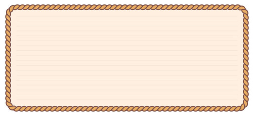 Rope frame solated on white background