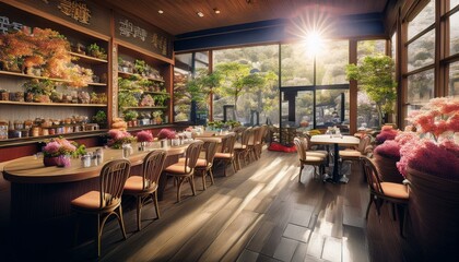 Natural light streaming through windows enhances the seasonal charm.  