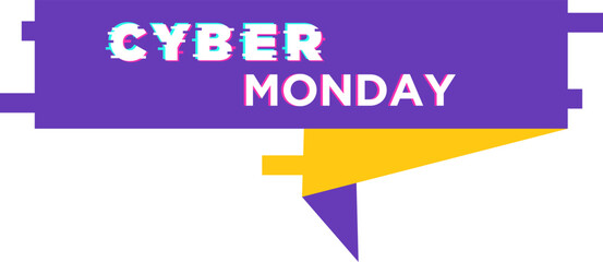 Cyber Monday Glitch Style Lettering