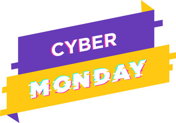 Cyber Monday Glitch Style Lettering